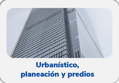 Urbanístico, planeación y predio